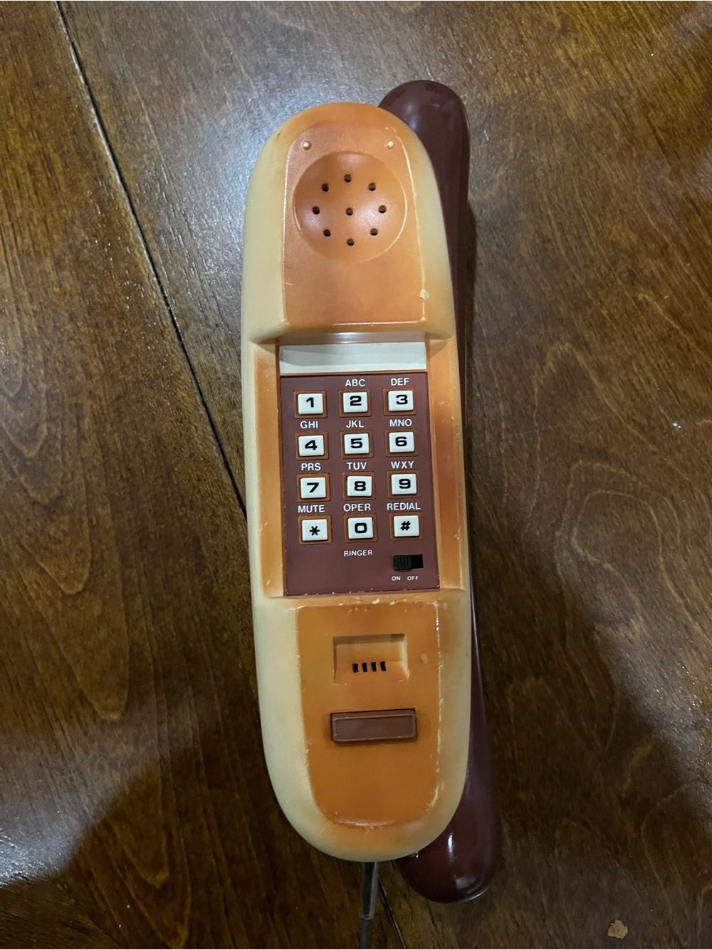 Oscar Mayer Retro Wall Phone in Orange and Brown